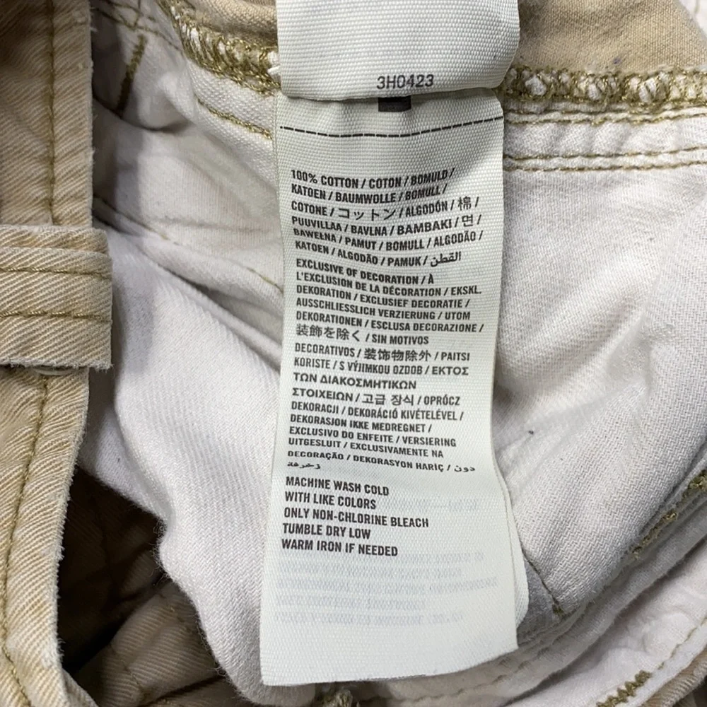Hollister Tan Button Fly Cargo Shorts Size 28